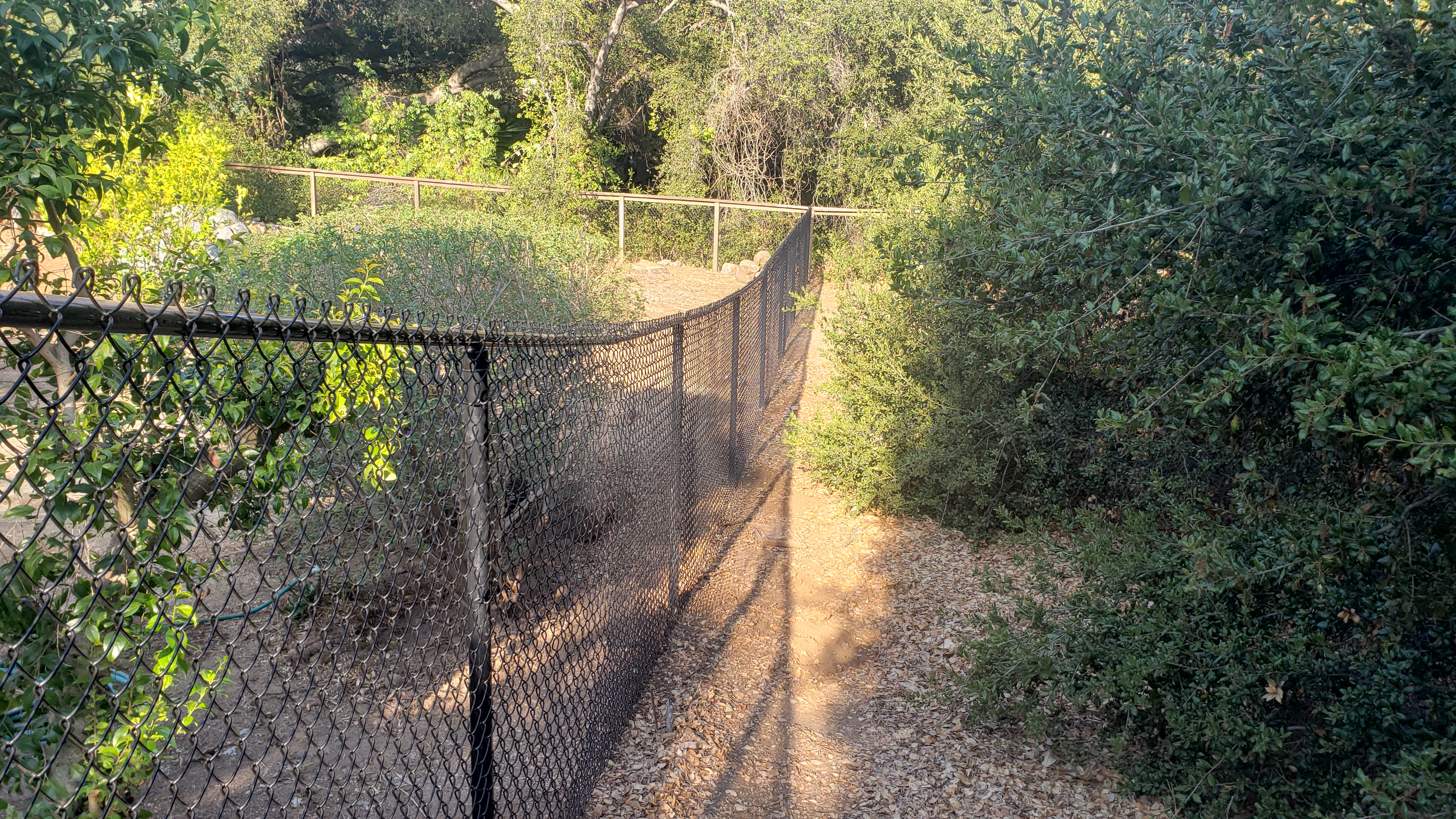 Black chain link fence and gate by Fence Craft